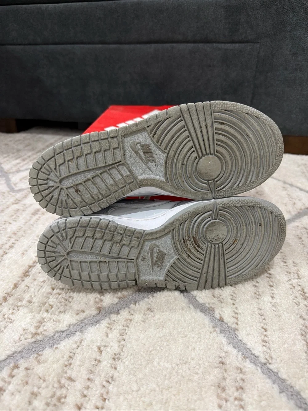 Nike Dunk Low Two Tone Gray White Sneaker DH9765-001 Size Kids 6Y / Womens 7.5